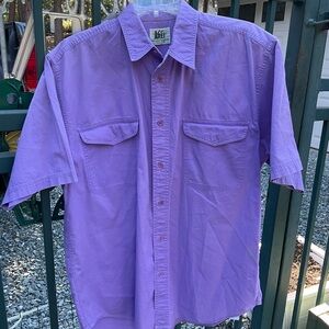 C-REI Men’s Short-Sleeve Button-Down Shirt in Purple-medium